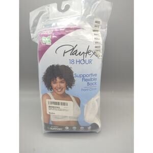 Playtex Bra Womens 44DDD White Wireless Support Front Closure 18 Hour 4695